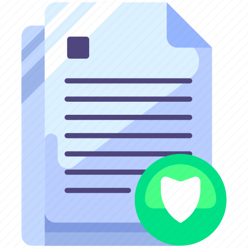 Protection, security, shield, document, paper, file document, file icon - Download on Iconfinder