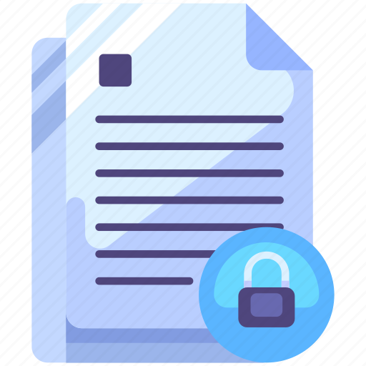 Security, lock, protection, private, file, file document, document icon - Download on Iconfinder