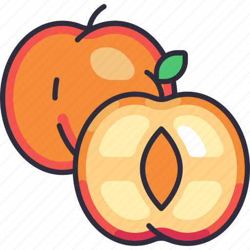 Apricot, peach, plum, fruit, fruits, fresh, food icon - Download on Iconfinder