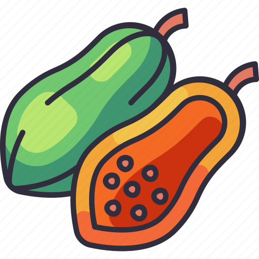 Papaya, papaya fruit, fruit, fruits, fresh, food, organic icon - Download on Iconfinder