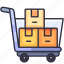 shopping cart, trolley, product, shopping, basket, logistics, delivery, shipping, package 