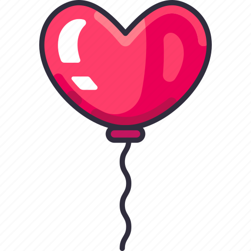 Balloons, heart balloon, decoration, party decor, birthday, love, heart icon - Download on Iconfinder