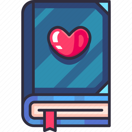 Book, love book, reading, novel, diary, love, heart icon - Download on Iconfinder