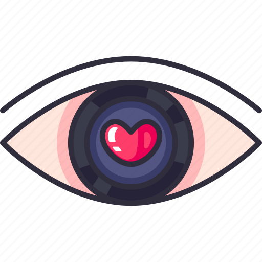 Eye, dating, view, falling in love, vision, love, heart icon - Download on Iconfinder