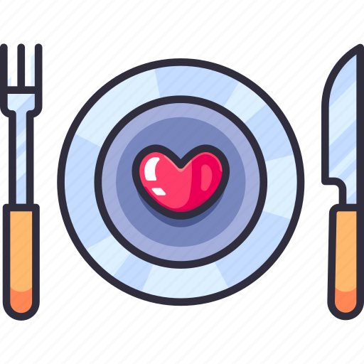 Food, eat, dinner, dating, favorite dish, love, heart icon - Download on Iconfinder
