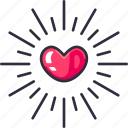 glowing, glowing heart, honest, kindness, care, love, heart, valentine, romantic