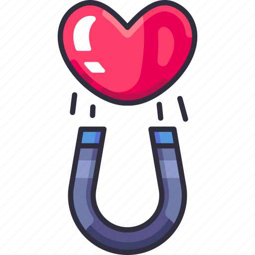 Magnet, attraction, attract, engagement, influencer, love, heart icon - Download on Iconfinder
