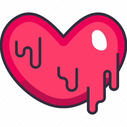Melt, melting, melted, love melting, heart melting, love, heart icon - Download on Iconfinder
