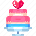 cake, wedding cake, sweet, bakery, dessert, love, heart, valentine, romantic