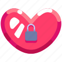 forbidden love, prohibited, lock, protection, padlock, love, heart, valentine, romantic
