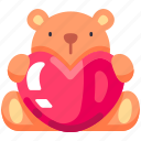 teddy bear, toy, doll, cute, teddy, love, heart, valentine, romantic