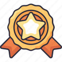 achievement, award, badge, top, medal, office, company, business, work