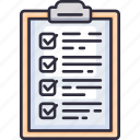 checklist, clipboard, data, report, list, office, company, business, work