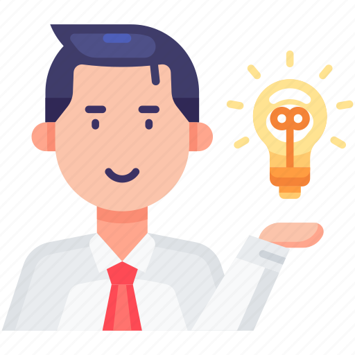 Creative, idea, innovation, light bulb, employee, office, company icon - Download on Iconfinder