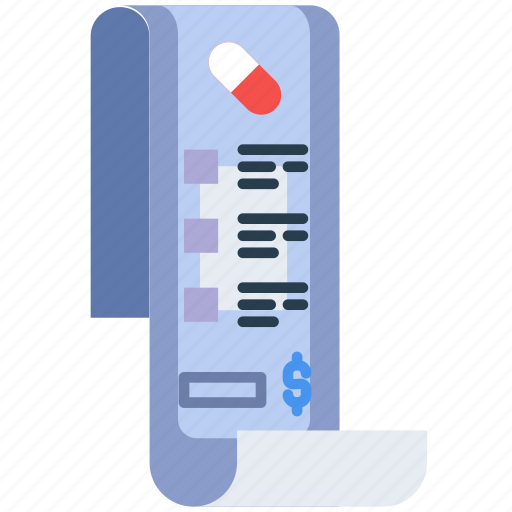 Pharmacy, medicine, medical, invoice, medical prescription, transaction, payment icon - Download on Iconfinder