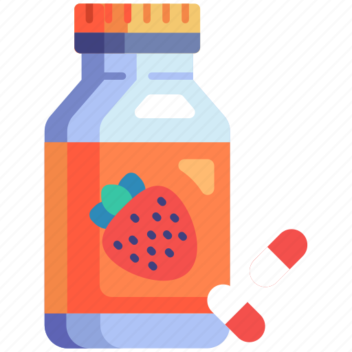 Pharmacy, medicine, medical, vitamin, nutrition, fruit, bottle icon - Download on Iconfinder
