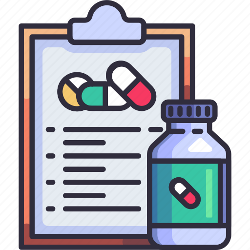 Pharmacy, medicine, medical, clipboard, report, pills, bottle icon - Download on Iconfinder