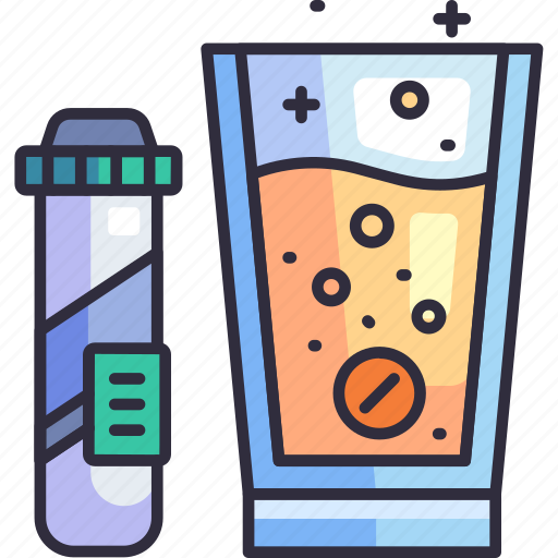 Pharmacy, medicine, medical, effervescent, tube, glass, drink icon - Download on Iconfinder
