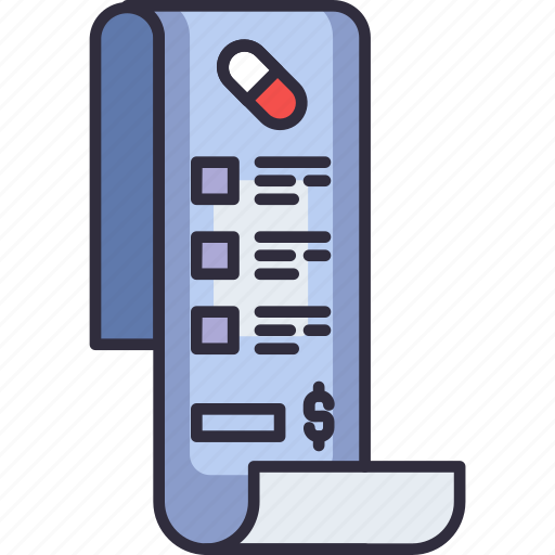 Pharmacy, medicine, medical, invoice, medical prescription, transaction, payment icon - Download on Iconfinder