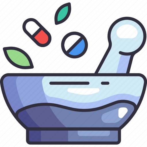 Pharmacy, medicine, medical, mortar medicine, pestle, pharmacist, drugs icon - Download on Iconfinder