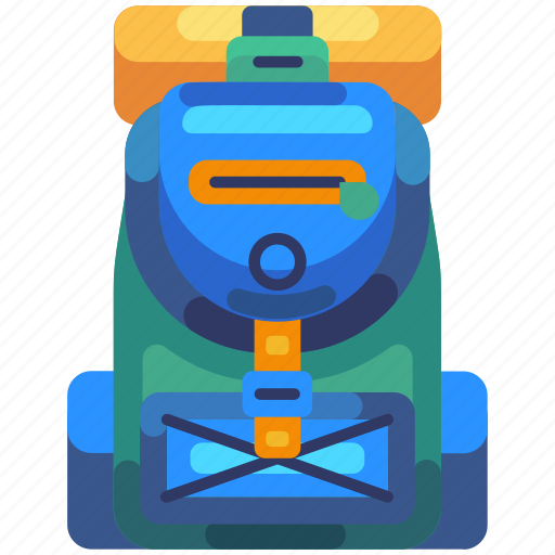 Travel, tourism, holiday, vacation, backpack, bag, camping icon - Download on Iconfinder