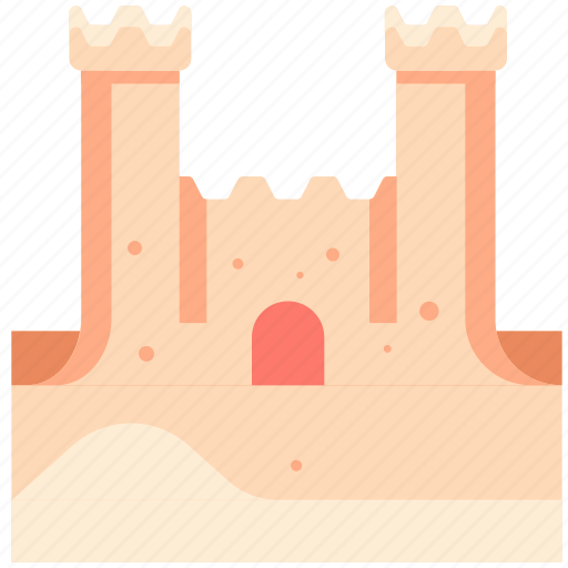 Travel, tourism, holiday, vacation, sand castle, castle tower icon - Download on Iconfinder