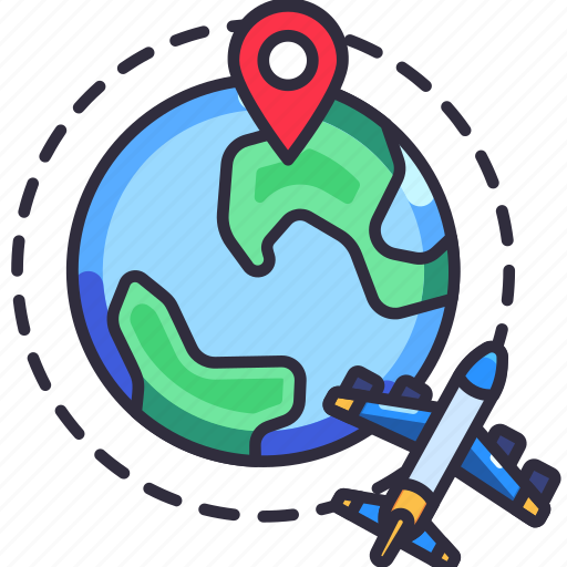 Travel, tourism, holiday, vacation, traveling, around the world, flight icon - Download on Iconfinder