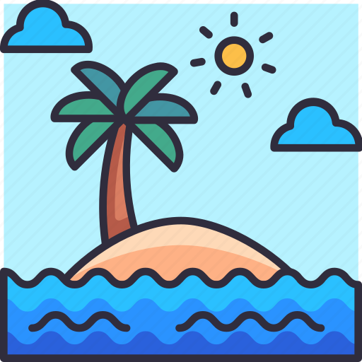Travel, tourism, holiday, vacation, island, beach, summer icon - Download on Iconfinder