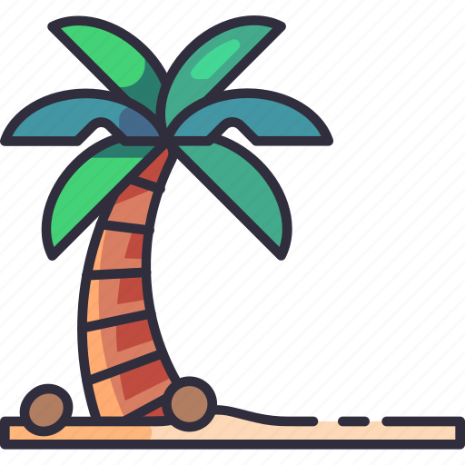 Travel, tourism, holiday, vacation, palm tree, coconut tree, beach icon - Download on Iconfinder