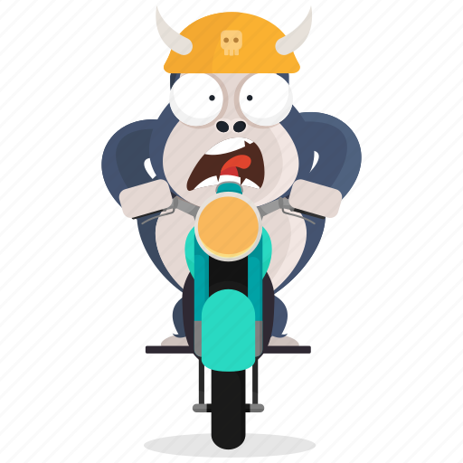Biker, emoji, emoticon, gorilla, smiley, sticker icon - Download on Iconfinder