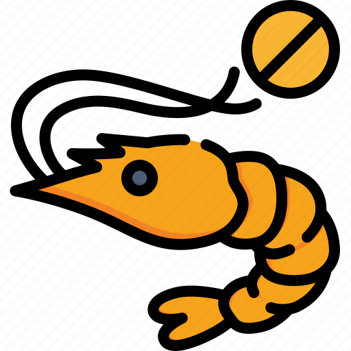 Warning, seafood, shrimp, food, sea, restaurant, cholesterol icon - Download on Iconfinder