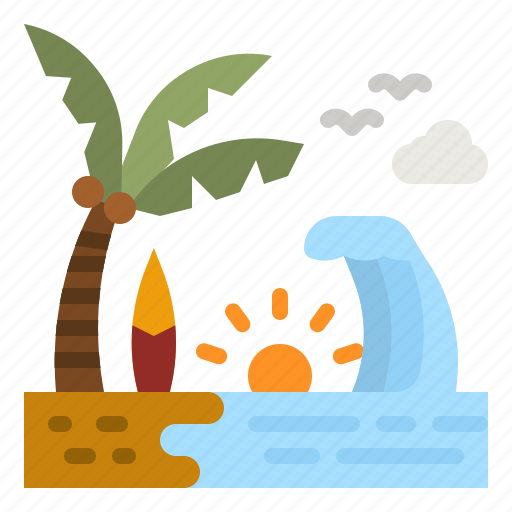 Beach, sun, sea, sunbed, umbrella icon - Download on Iconfinder