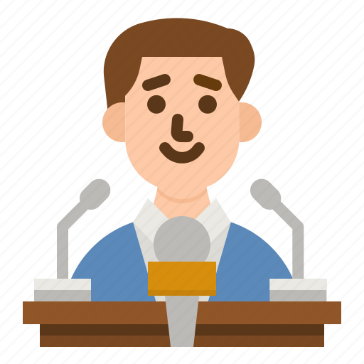 Political, speak, speaking, conference, speech icon - Download on Iconfinder