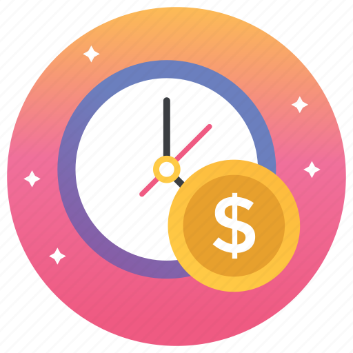 Business metaphor, business time, finance, time is money icon - Download on Iconfinder