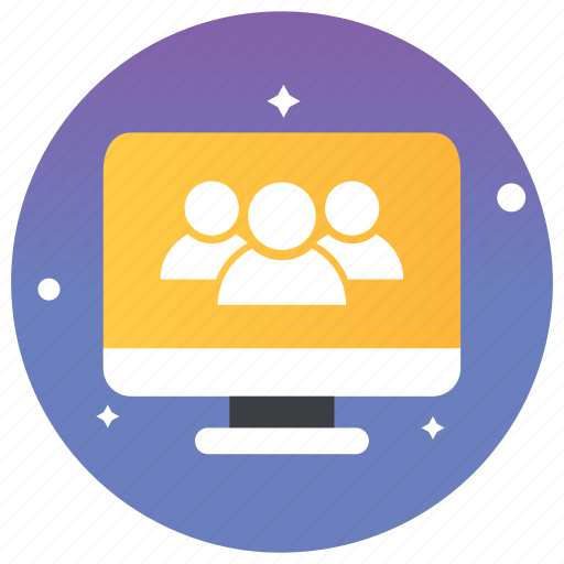 Community, online communication, online networking, online team, team network icon - Download on Iconfinder