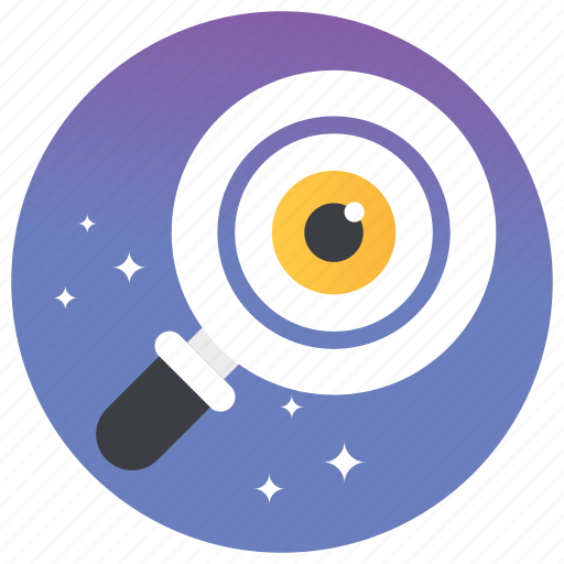 Eye view, finding, magnifier, monitoring, searching icon - Download on Iconfinder