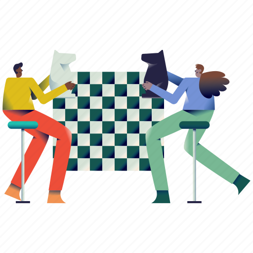 Business, strategy, chess, game, gaming, horse, piece illustration - Download on Iconfinder
