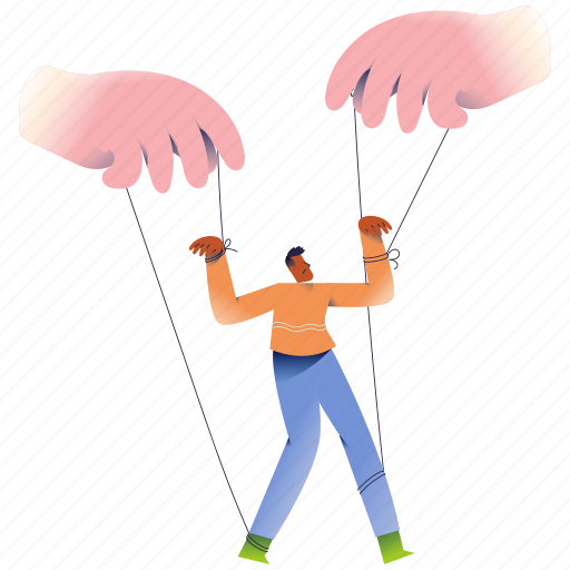 Hand, gestures, business, puppeteer, puppet, social, issue illustration - Download on Iconfinder