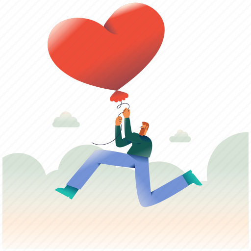 Balloon, rise, comment, media, social, love, approve illustration - Download on Iconfinder