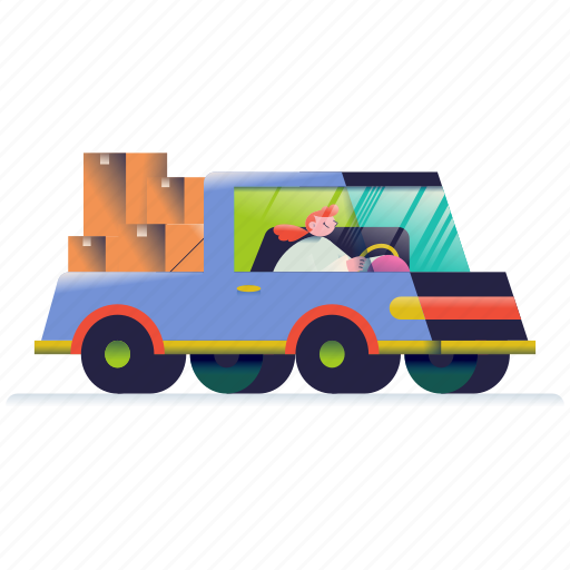 Transportation, vehicle, transport, move, travel, moving, truck illustration - Download on Iconfinder