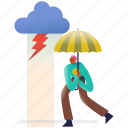 weather, umbrella, storm, cloud, lightening, forecast, climate, rain, raining 
