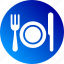 food, fork, gradient, knife, meal, plate, restaurant 
