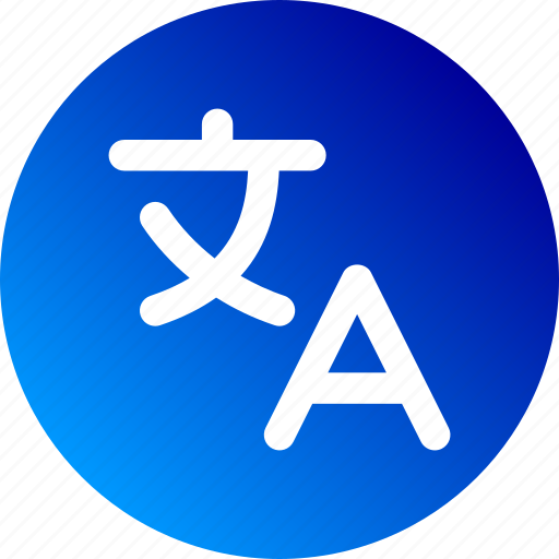 Characters, gradient, idiom, language, languages, multilanguage icon - Download on Iconfinder