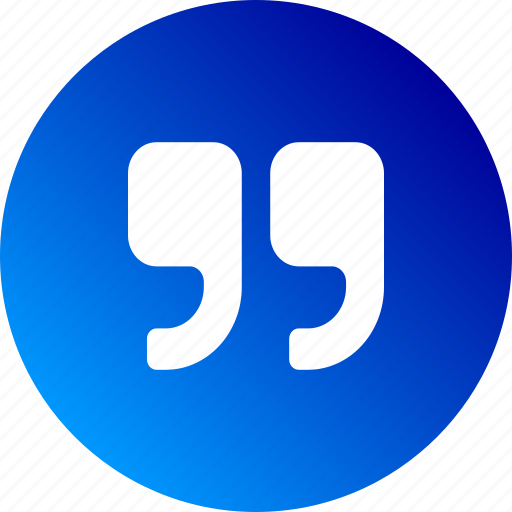 Author, gradient, paragraph, quotation marks, quote, saying icon - Download on Iconfinder