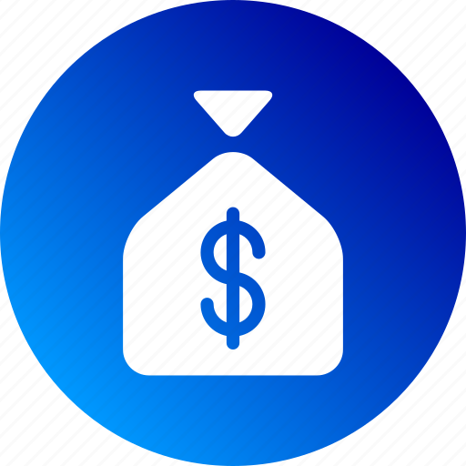 Cash, dollar sign, gradient, money bag, payment, profit icon - Download on Iconfinder