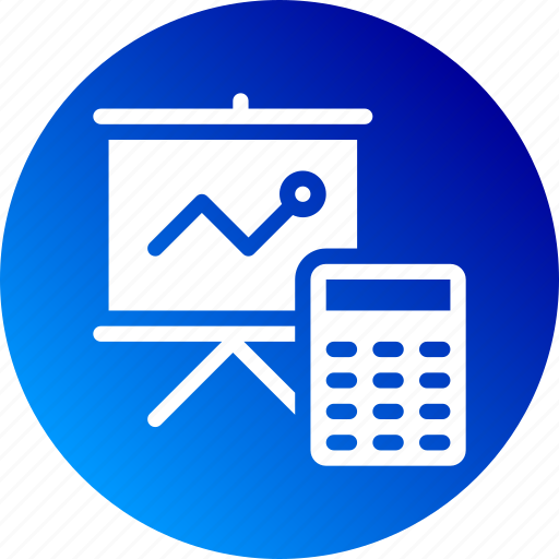 Accountability, balance, budget, calculator, goals, gradient, report icon - Download on Iconfinder