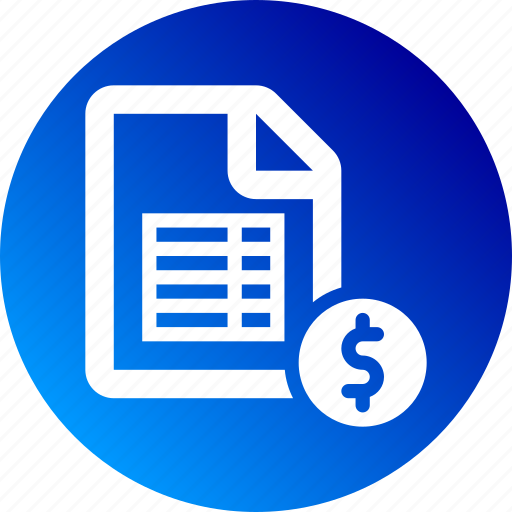 Coin, document, dollar sign, gradient, money, payroll, sheet icon - Download on Iconfinder