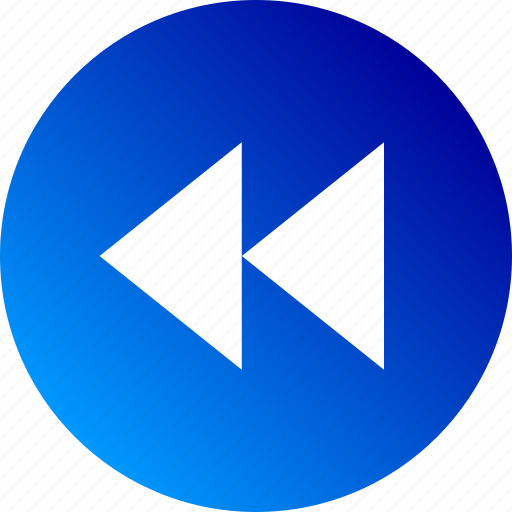 Arrow, audio, audio controls, gradient, playback, rewind, video icon - Download on Iconfinder