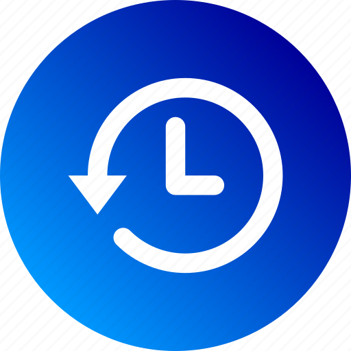 Clock, events, gradient, history, log, past, recent icon - Download on Iconfinder