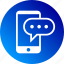 chat, gradient, message, mobile, phone, smartphone, sms 
